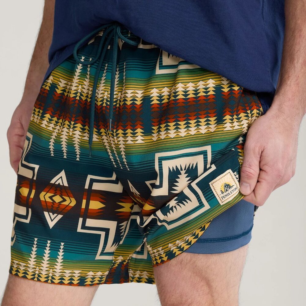 Pendleton Multicolor Patterned Swim Trunks - image 2